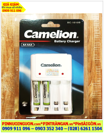 Camelion BC1010B; Bộ sạc kèm sẳn 2 pin sạc Camelion AlwaysReady NH-AAA1100ARBP2 (AAA1100mAh 1.2v)